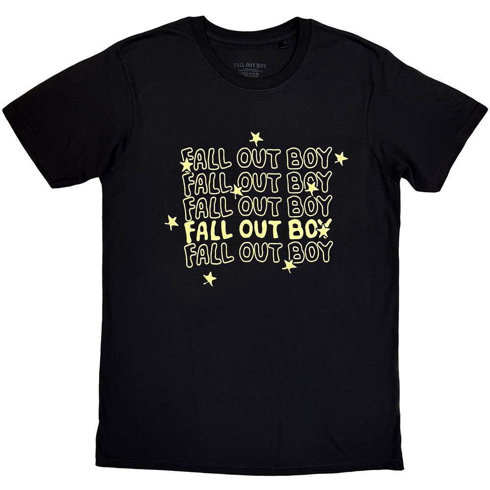 Fall Out Boy - Logo Repeat Heren Tshirt - Zwart